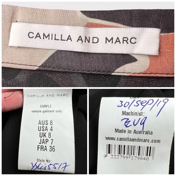 camilla & marc Animal Print Midi Skirt - Black, Pink, Cream - Picture 3 of 9